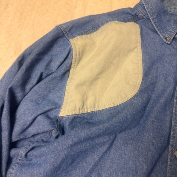 Gander Mountain Guide Series shirt shooting shirt chambray button up denim XLT - Picture 3 of 8